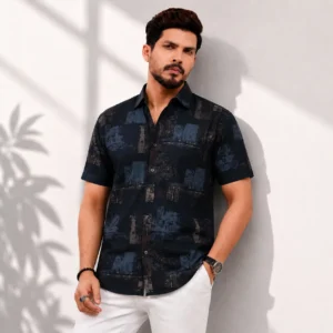 Black Textured Print