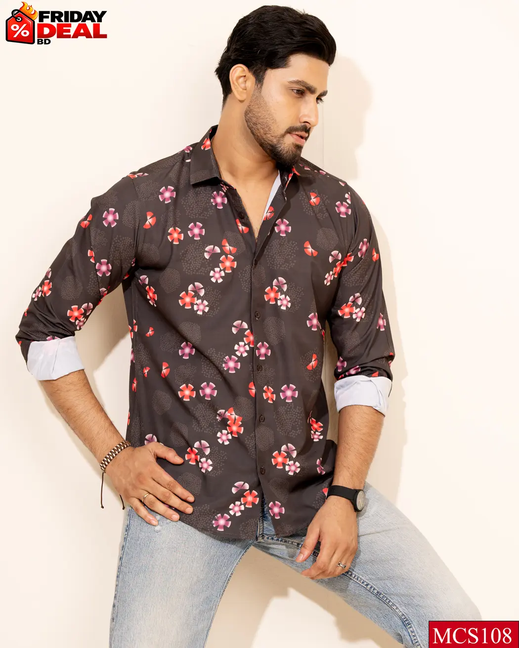 MCS108 Olive Cherry Print (MCS108) - Image 1