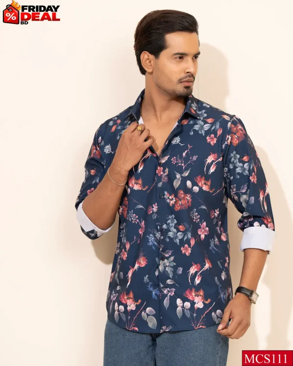 Navy Garden Print (MCS111)