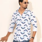 White Blue Print (MCS114)