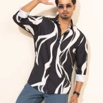 Black Cream Line Print (MCS123)